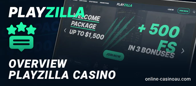 Read Playzilla casino review in Australia