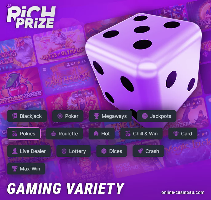 Category of games on the Rich Prize casino website
