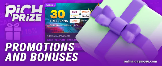 Big bonuses for Rich Prize casino players