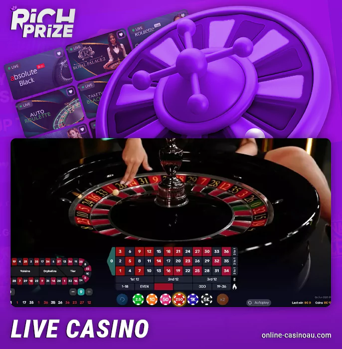 How to play live games at Rich Prize casino