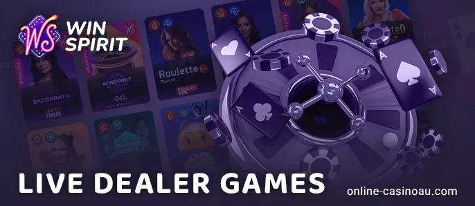 Live games section at WinSpirit Casino