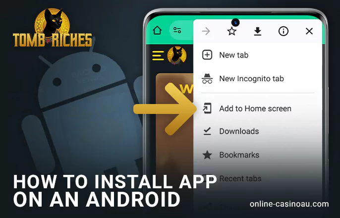 How to install the TombRiches casino app on Android - guide