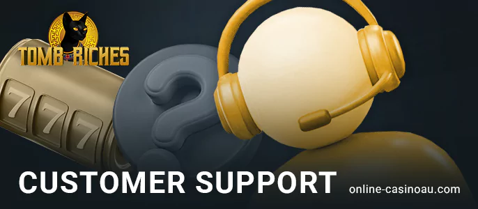 Online support for players at TombRiches Casino - how to contact